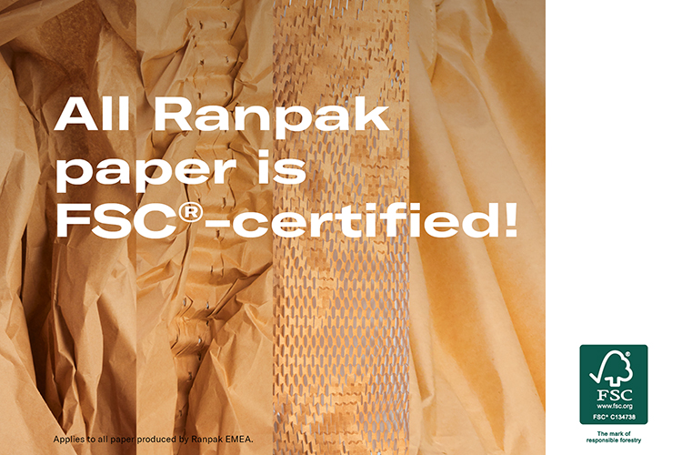 Ranpak obtiene el certificado FSC completo para sus productos de embalaje de papel