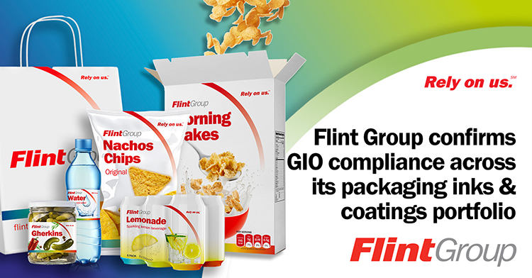 Flint Group confirma la conformidad con la composición GIO en toda su cartera de tintas y recubrimientos para envases