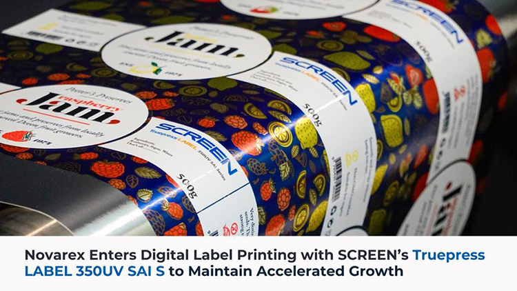 Novarex entra en la impresión digital de etiquetas con la Truepress LABEL 350UV SAI S de SCREEN para mantener su crecimiento acelerado