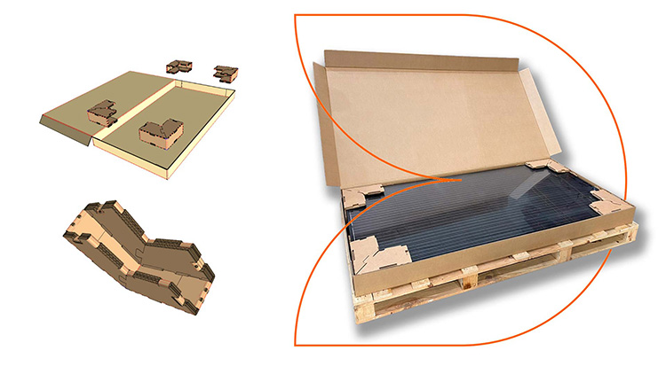 Embalaje sin plásticos para placas solares: la solución de DS Smith Tecnicarton premiada en Liderpack 2025